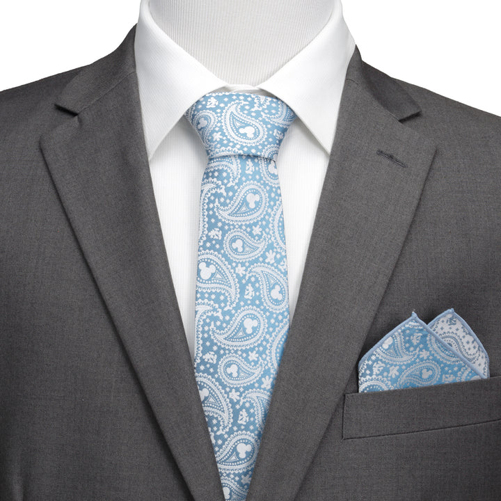 Mickey Mouse Teal Paisley Men's Tie Image 2
