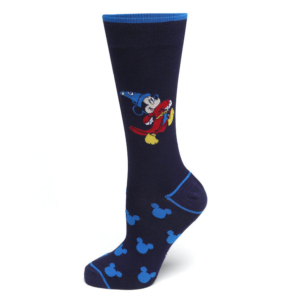 Fantasia Mickey Mouse Navy Socks Image 1