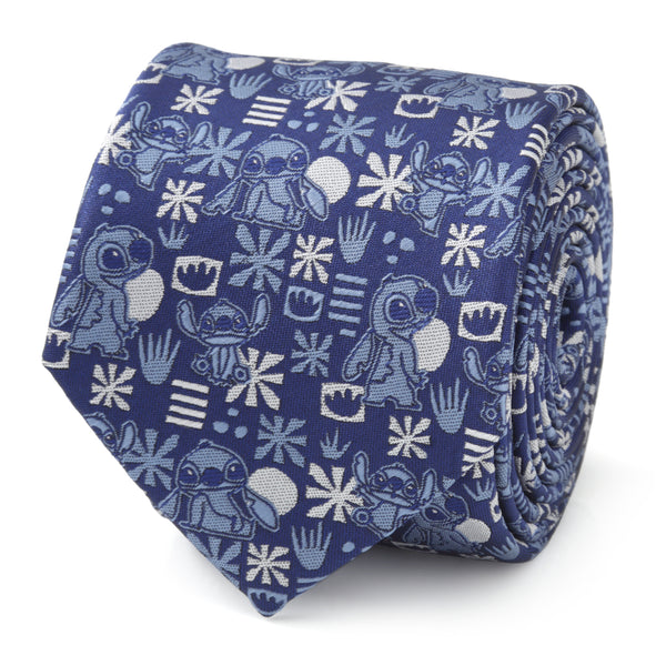 Stitch Blue Tropical Mens Tie Image 1