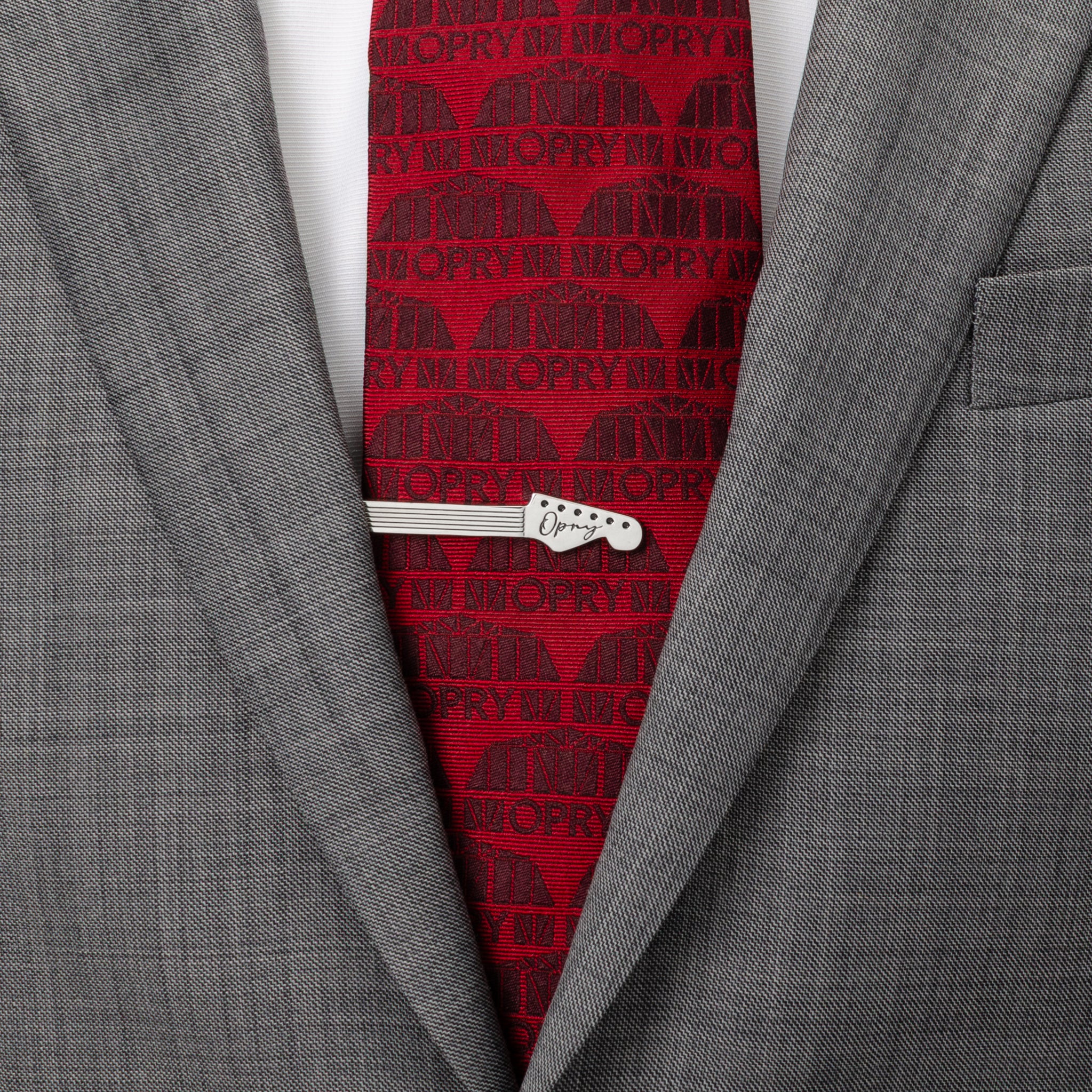 Grand Ole Opry Guitar Neck Silver Tie Clip Image 2