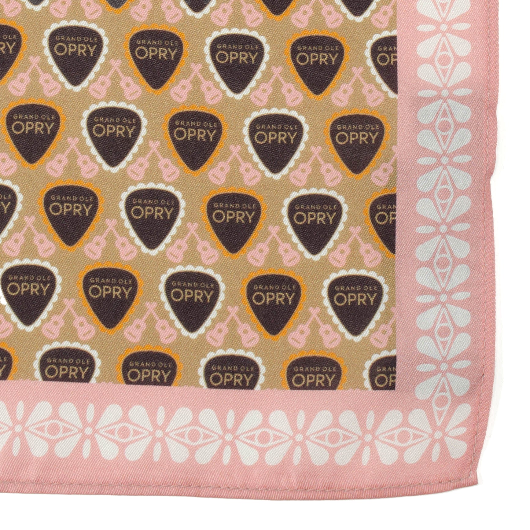 Grand Ole Opry Pink Multi Satin Handkerchief Scarf Image 4