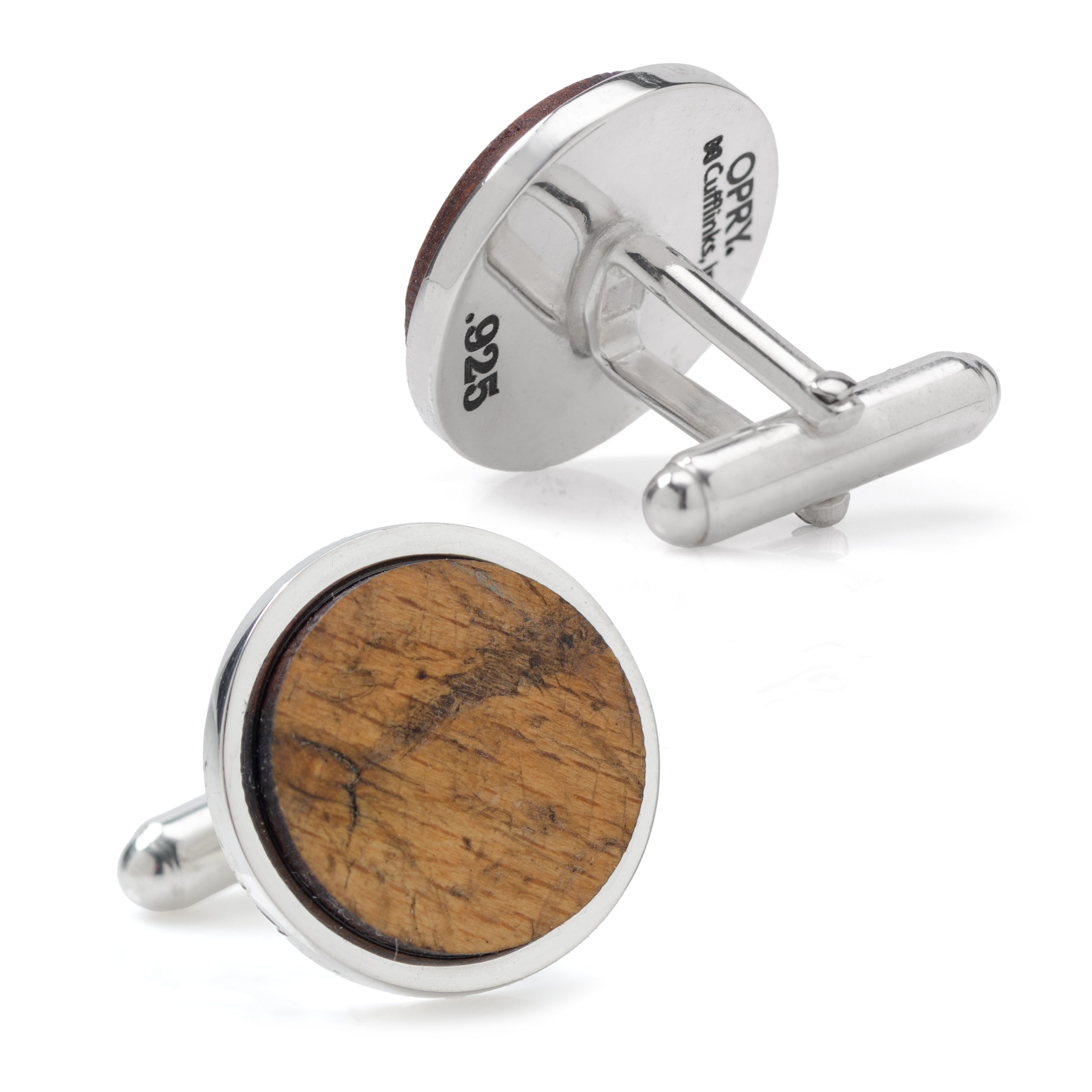 Ryman Auditorium White Oakwood Gunmetal Cufflinks