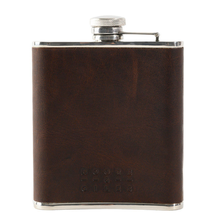 Baldwin Brown Leather-Wrapped Flask Image 2