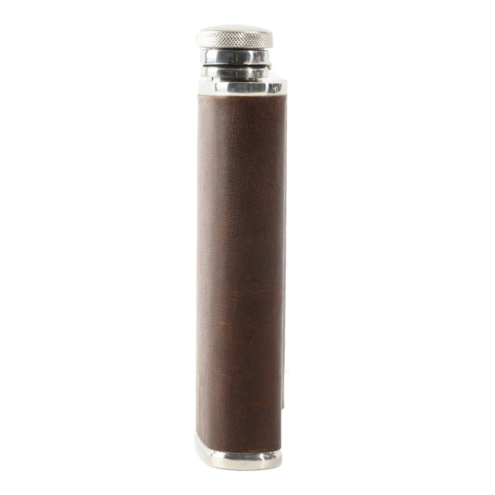 Baldwin Brown Leather-Wrapped Flask Image 3