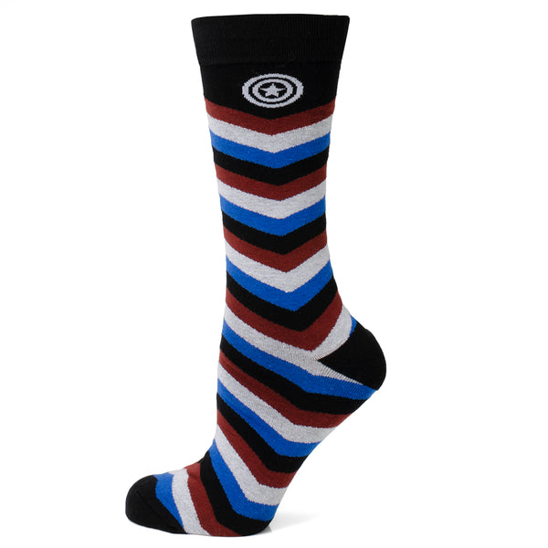 Captain America Chevron Stripe Men's Socks Image 1