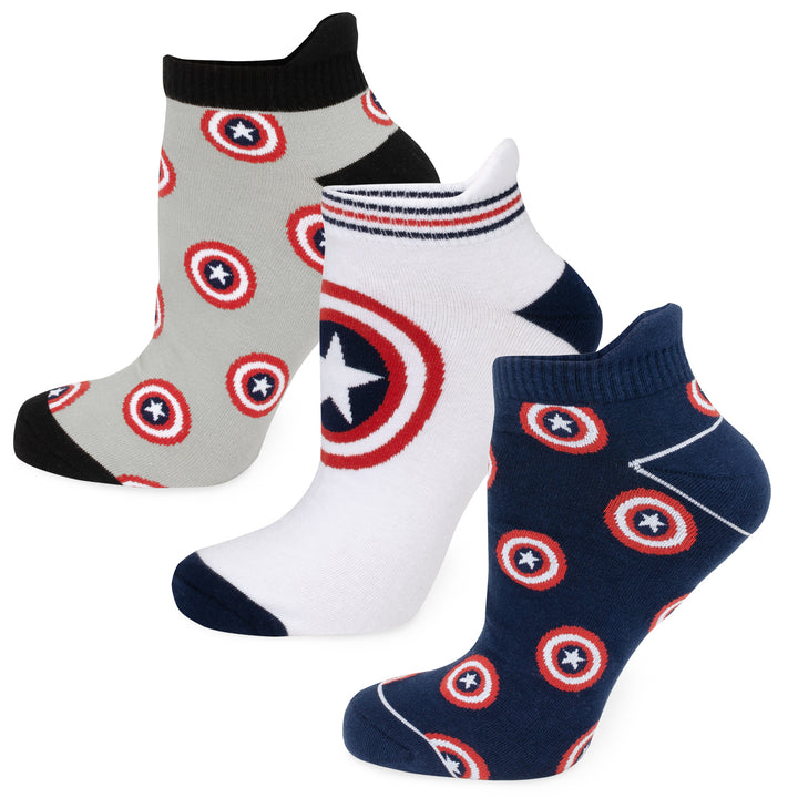 Captain America Ankle Socks 3 Pack Image 1