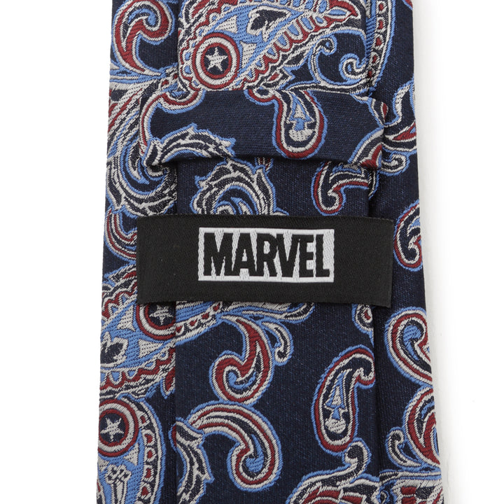 Captain America Paisley Men's Tie Image 4