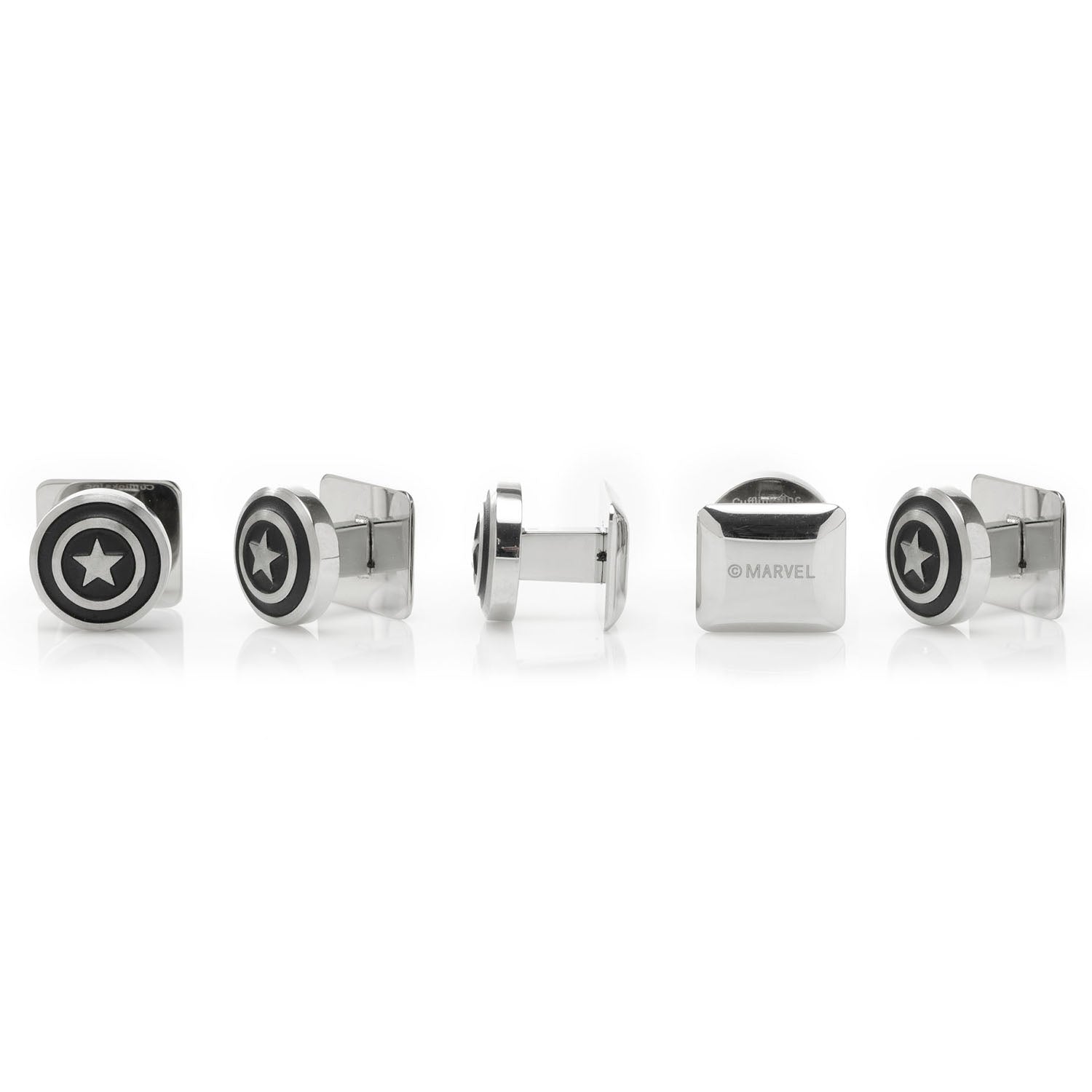 Marvel Captain America Shield Stainless Steel 5-Stud Set Image 3