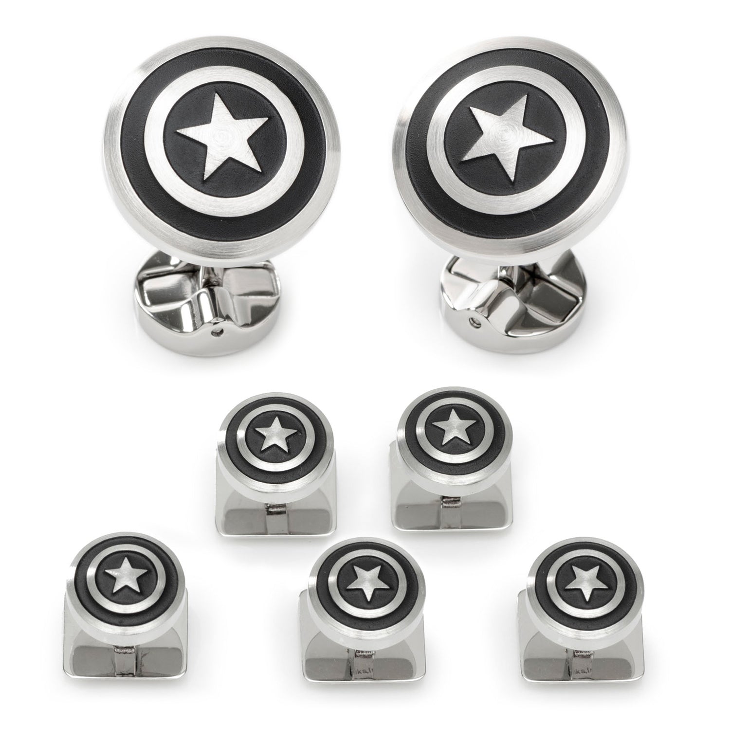 Marvel Captain America Shield Stainless Steel 5-Stud Set Image 1
