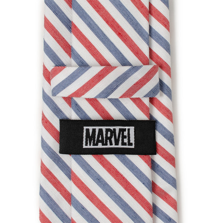 Captain America Striped White Men's Tie Image 5