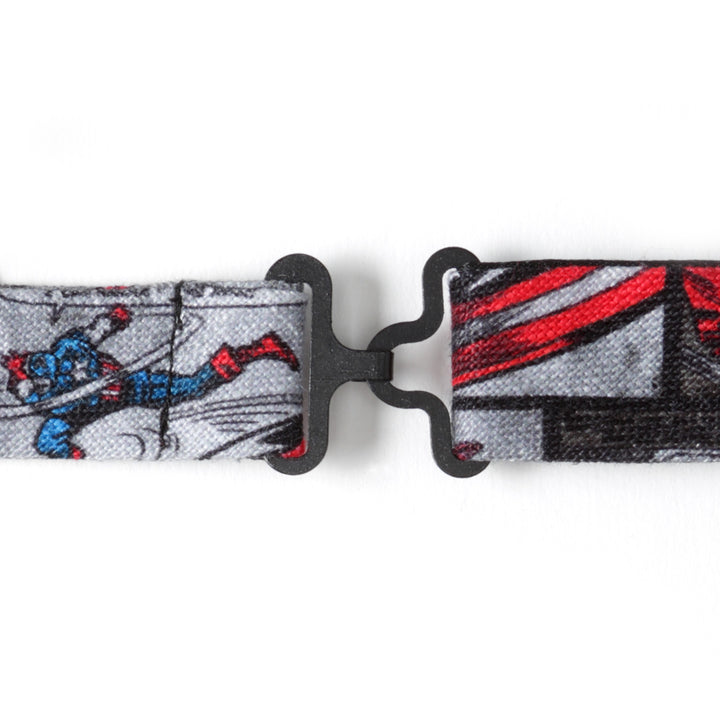 Captain America Comic Gray Men's Bow Tie Image 3