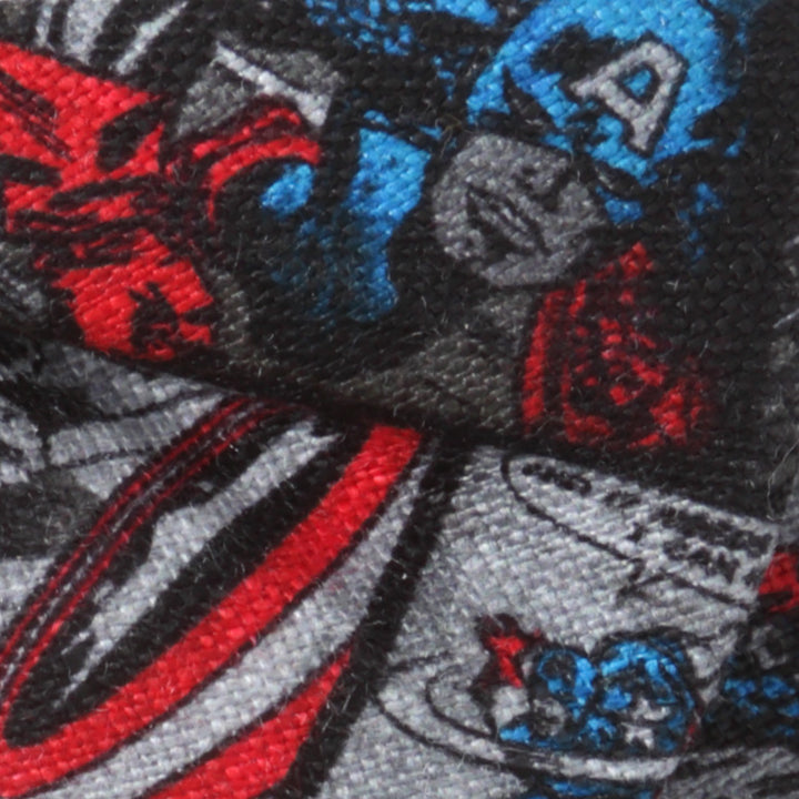 Captain America Comic Gray Men's Bow Tie Image 6