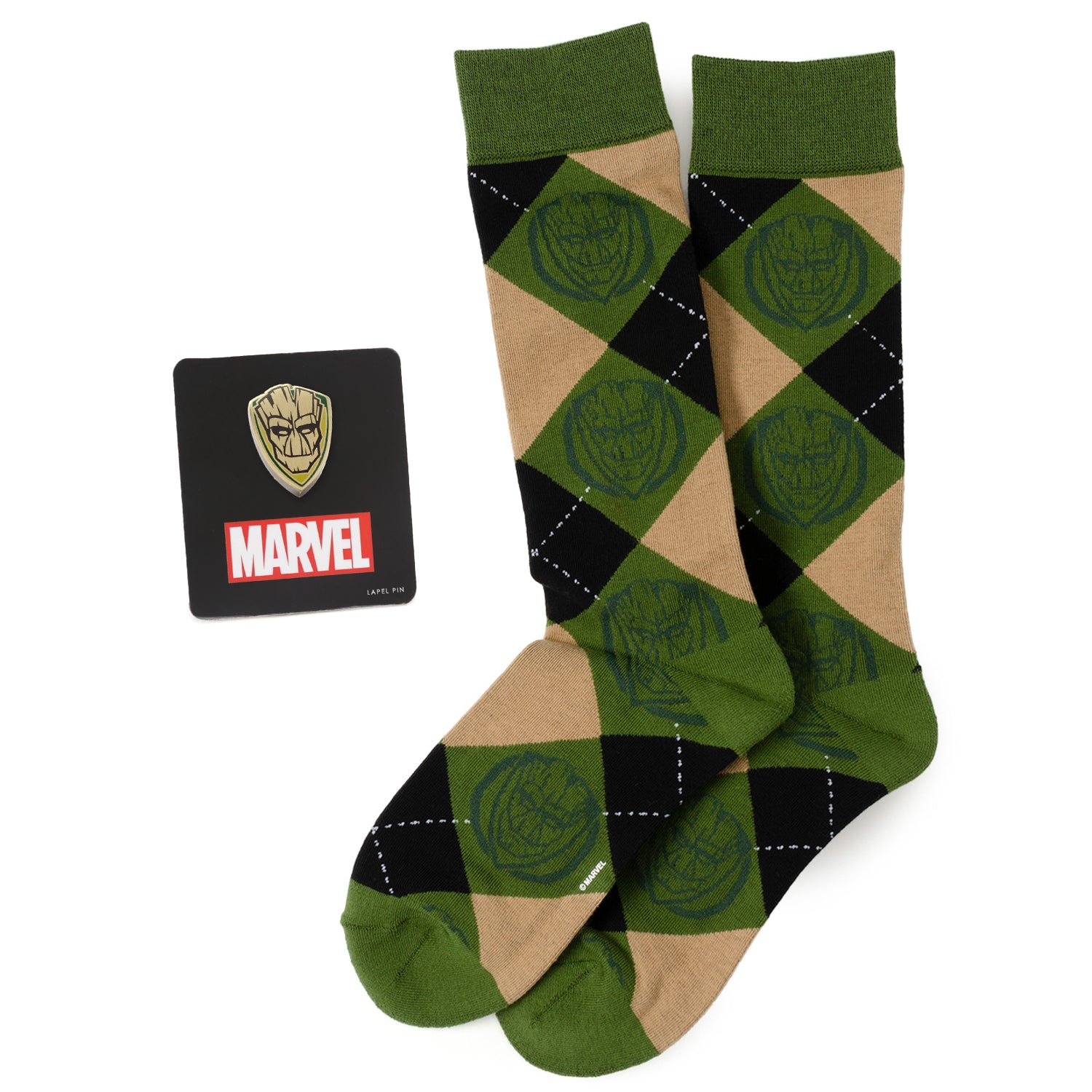 Marvel Guardians of the Galaxy Groot Argyle Green Gift Set Image 1