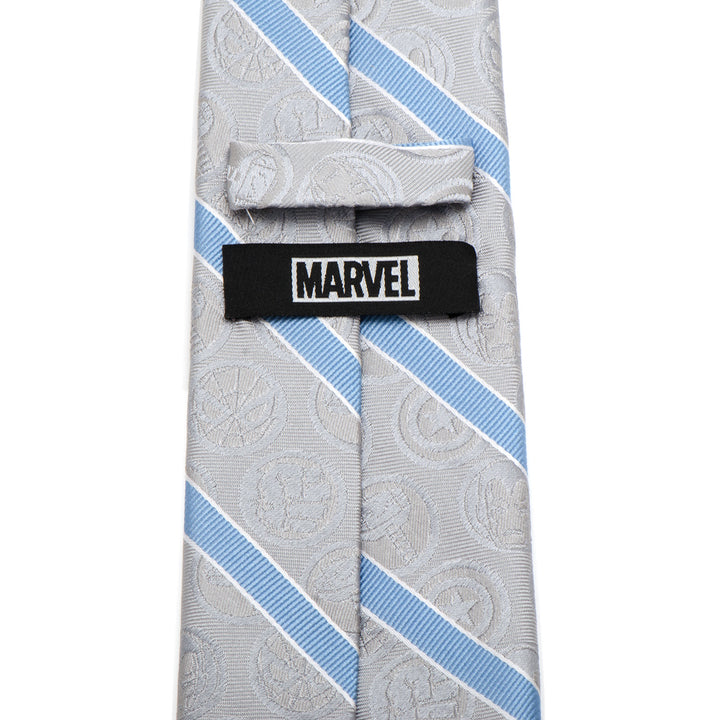 Marvel Comics Gray and Blue Stripe Men's Tie Image 4