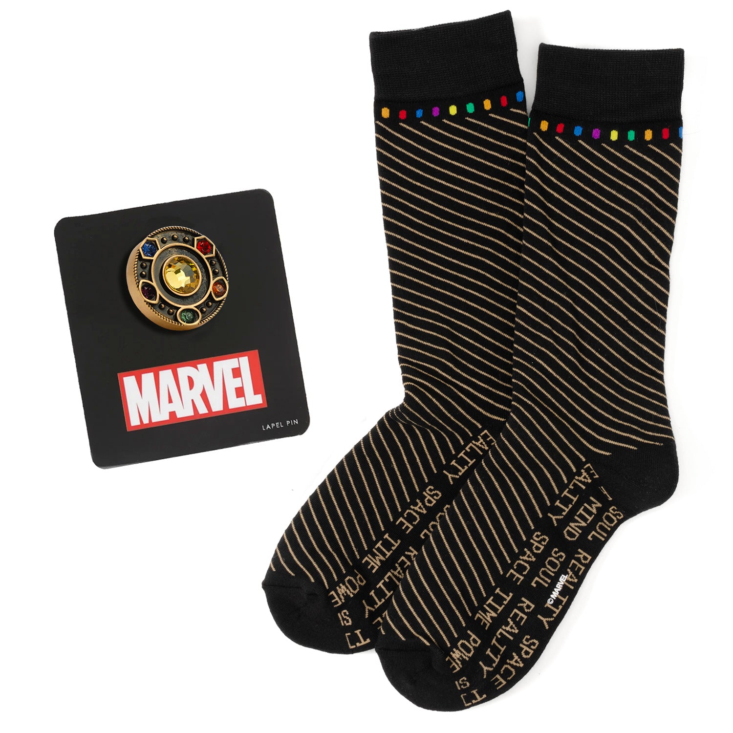 Marvel Avengers Infinity Stone Stripe Black Gift Set Image 1