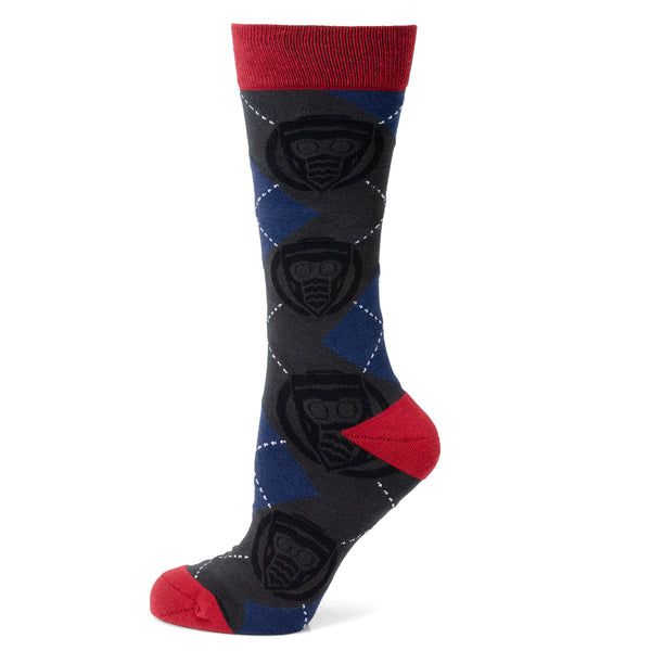 Star-Lord Charcoal Argyle Men's Socks Image 1