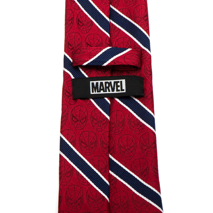 Spider-Man Red and Navy Stripe Men's Tie Image 4
