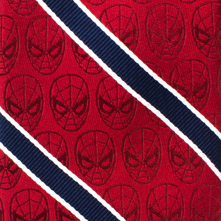 Spider-Man Red and Navy Stripe Men's Tie Image 5