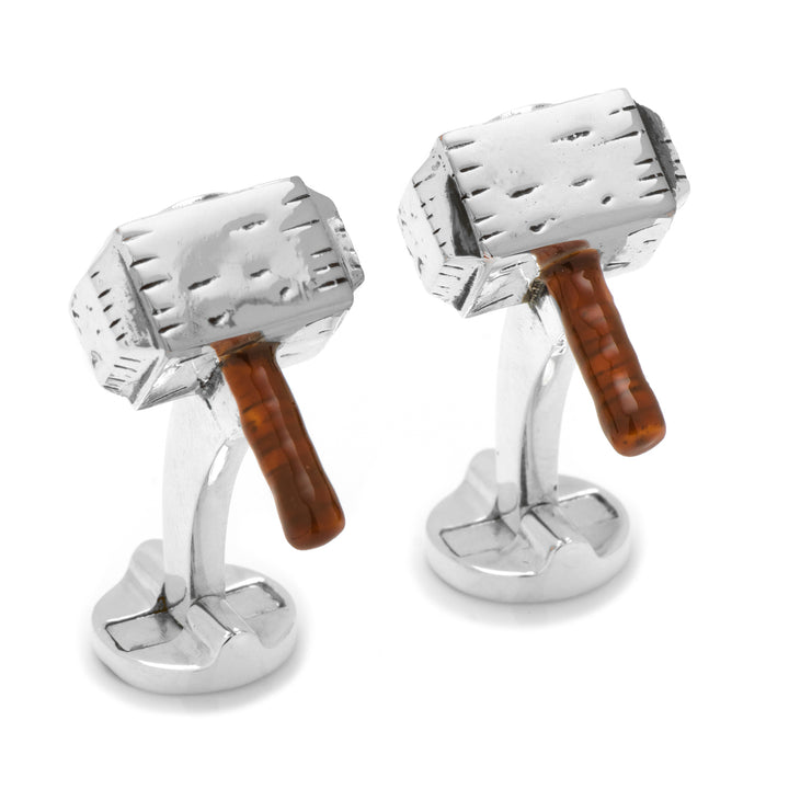3D Thor Hammer Cufflinks Image 2