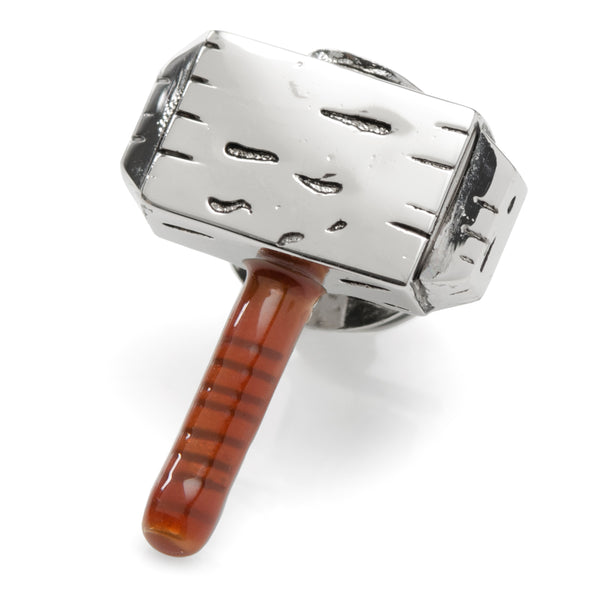3D Thor Hammer Lapel Pin Image 1