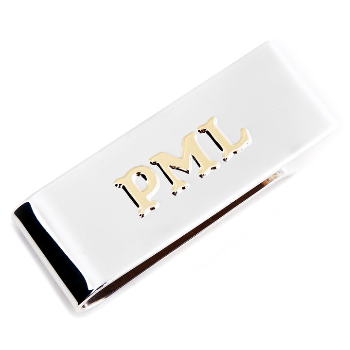 Two Tone Personalized Money Clip Image 1