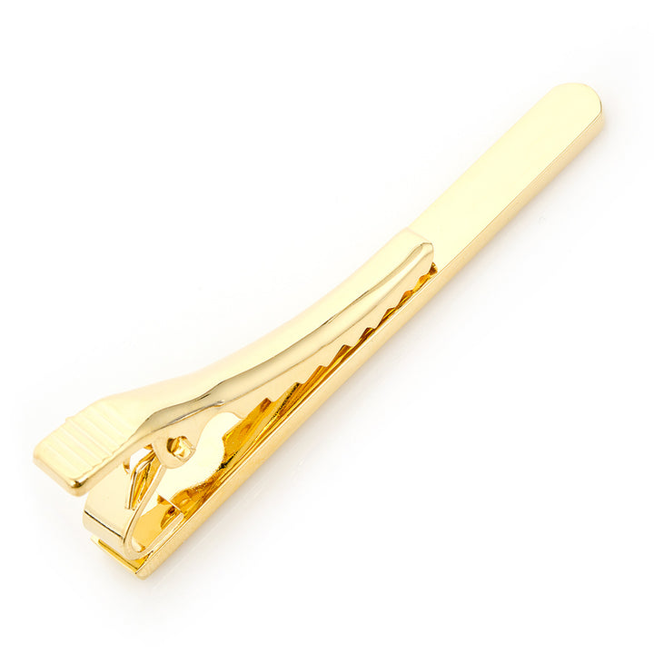 Gold Etched Lines Tie Clip Image 3