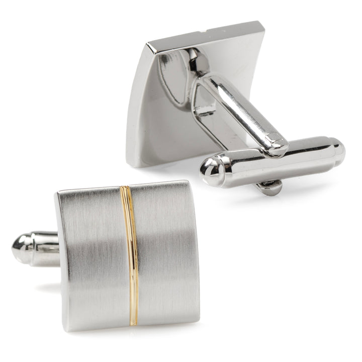 Divided Two Tone Square Cufflinks Image 2