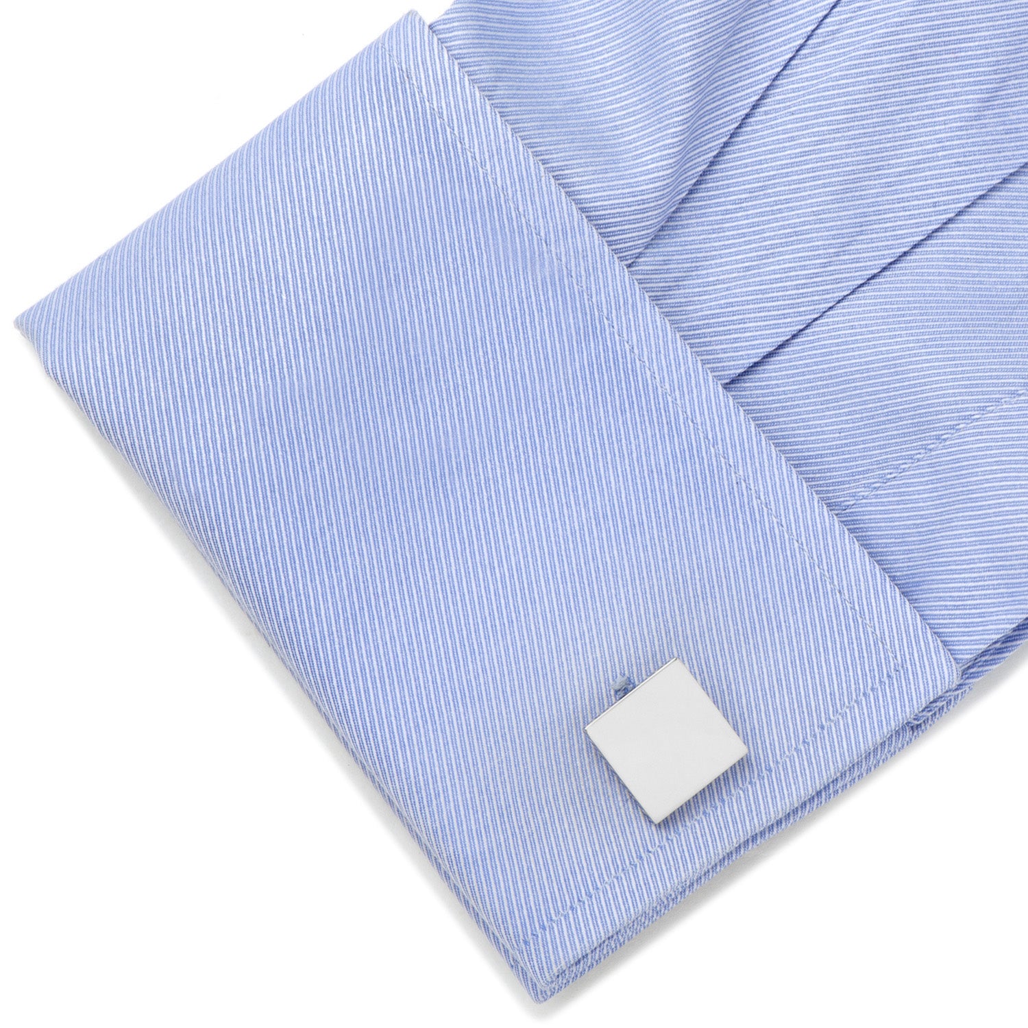 Stainless Steel Square Infinity Engravable Cufflinks Image 2