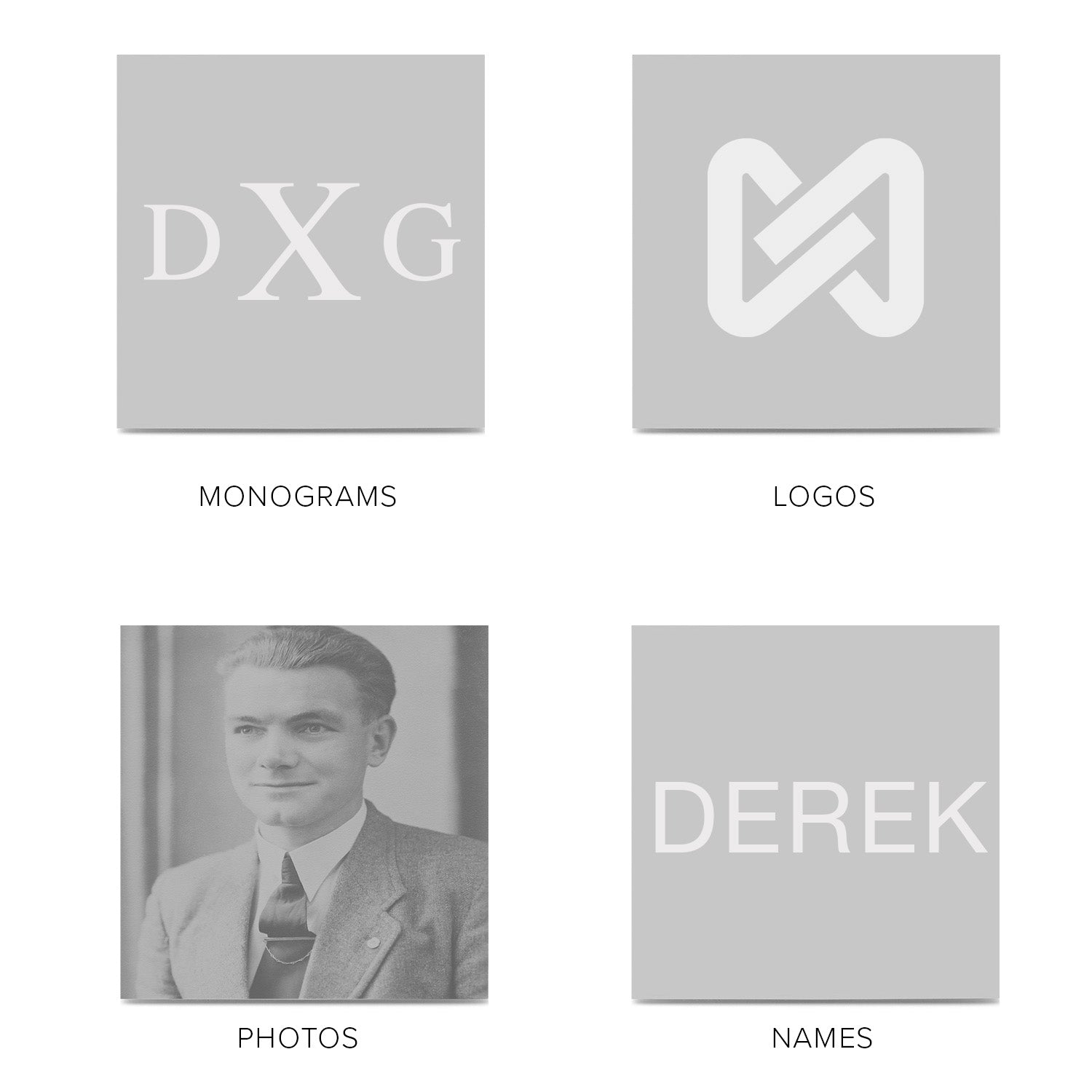 Stainless Steel Square Infinity Engravable Cufflinks Image 4