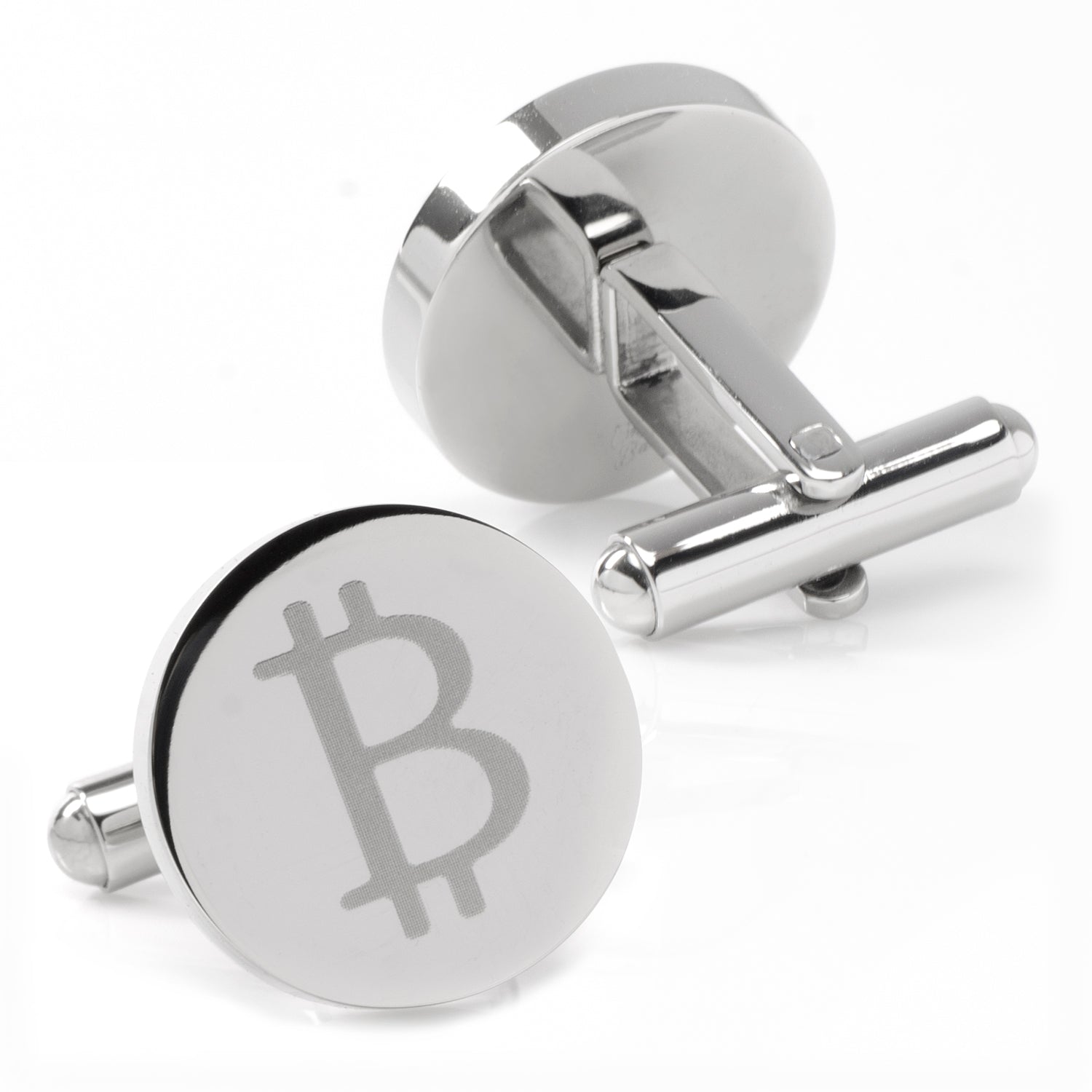 Whether you're a miner, a day-trader, or a HODLer who loves to stay the course, now's the time to show off your belief in a cryptocurrency future with our Crypto Cufflinks. Customize these round stainless steel cufflinks with the engraved logo of your favorite cryptocurrency. Our cufflinks will stand up to wear and maintain its sleek, shiny look thanks to being crafted from durable stainless steel. Image 4