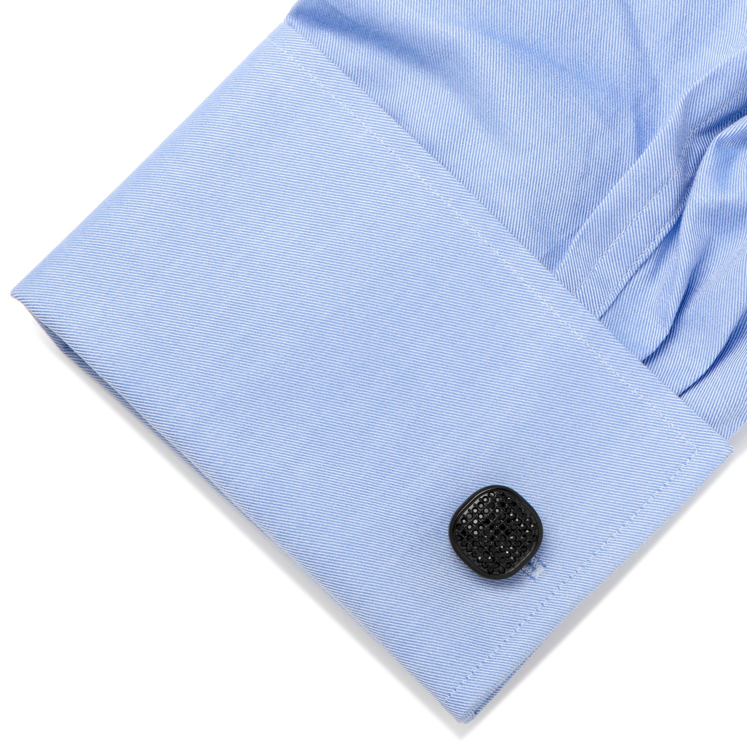 Black Stainless Steel Black Crystal Cufflink and 5-Stud Set Image 6
