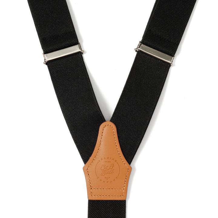 Black Clip/Button Suspenders Image 7