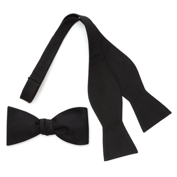 Black Self Tie Bow Tie Image 1