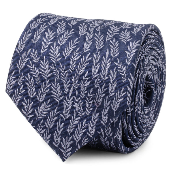 Blue Leaf Men's Tie Image 1