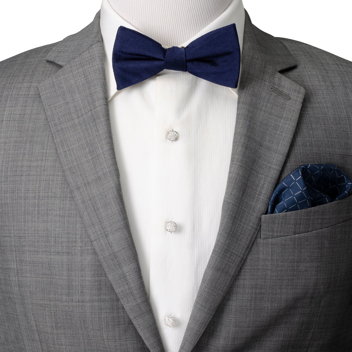 Stainless Steel White Pave Crystal 5-Studs Image 2