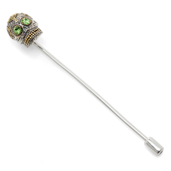 Sterling Silver Skull Stick Pin Image 1