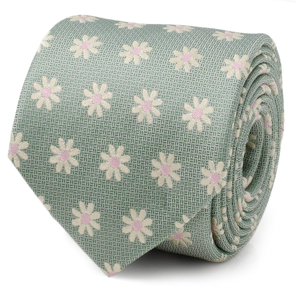 Daisy Soft Green Men's Tie Image 1