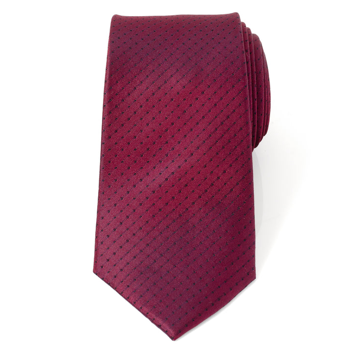 Red Pin Dot Men's Tie Image 3