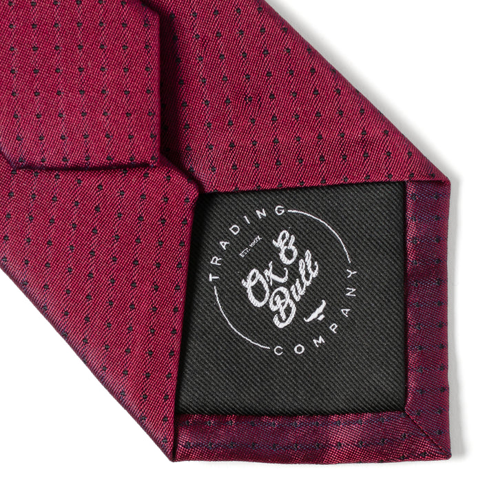 Red Pin Dot Men's Tie Image 5