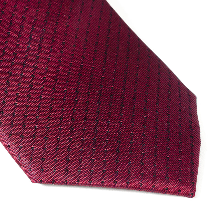 Red Pin Dot Men's Tie Image 7