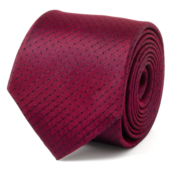 Red Pin Dot Men's Tie Image 1