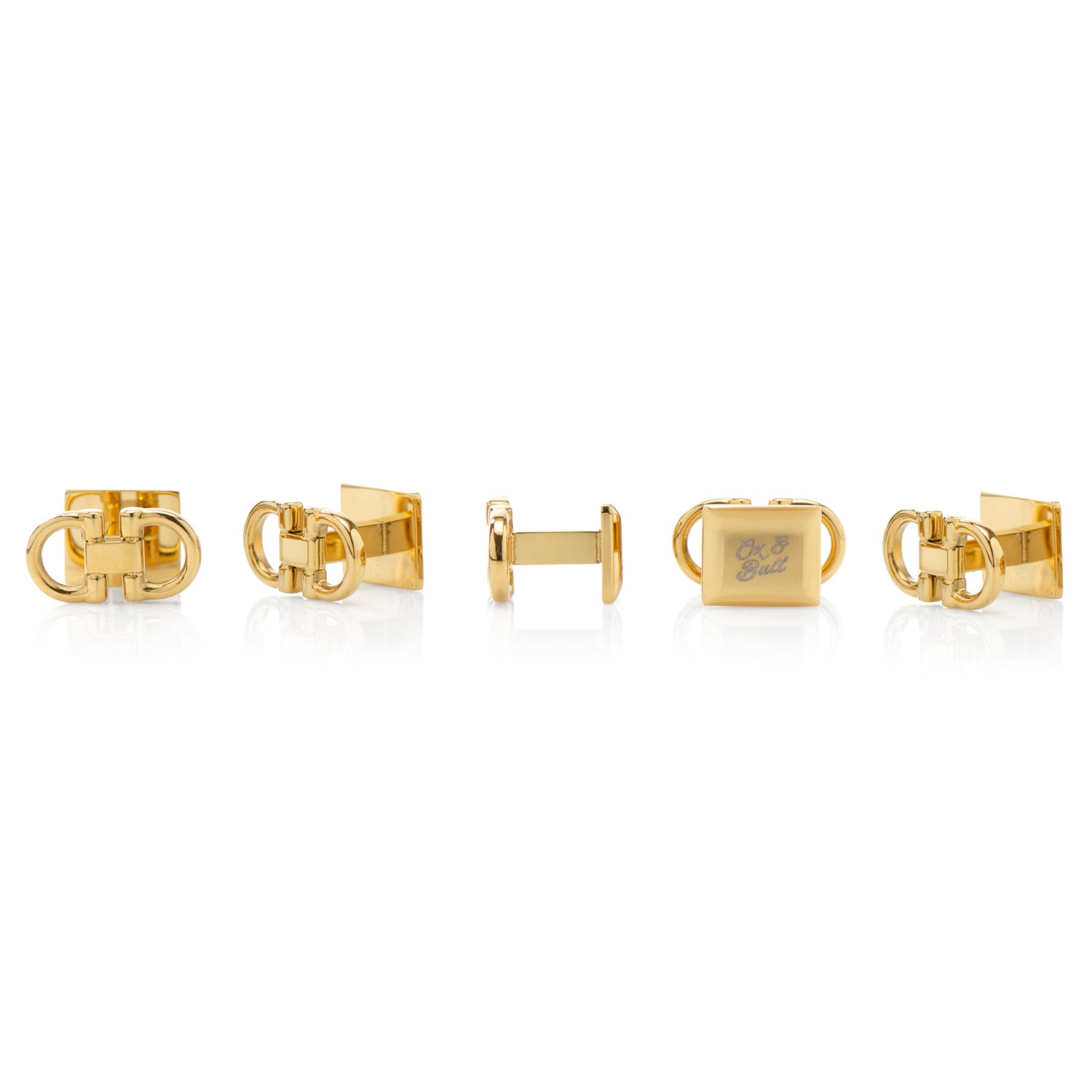 Horse Bit Gold Stainless Steel Studs Image 3