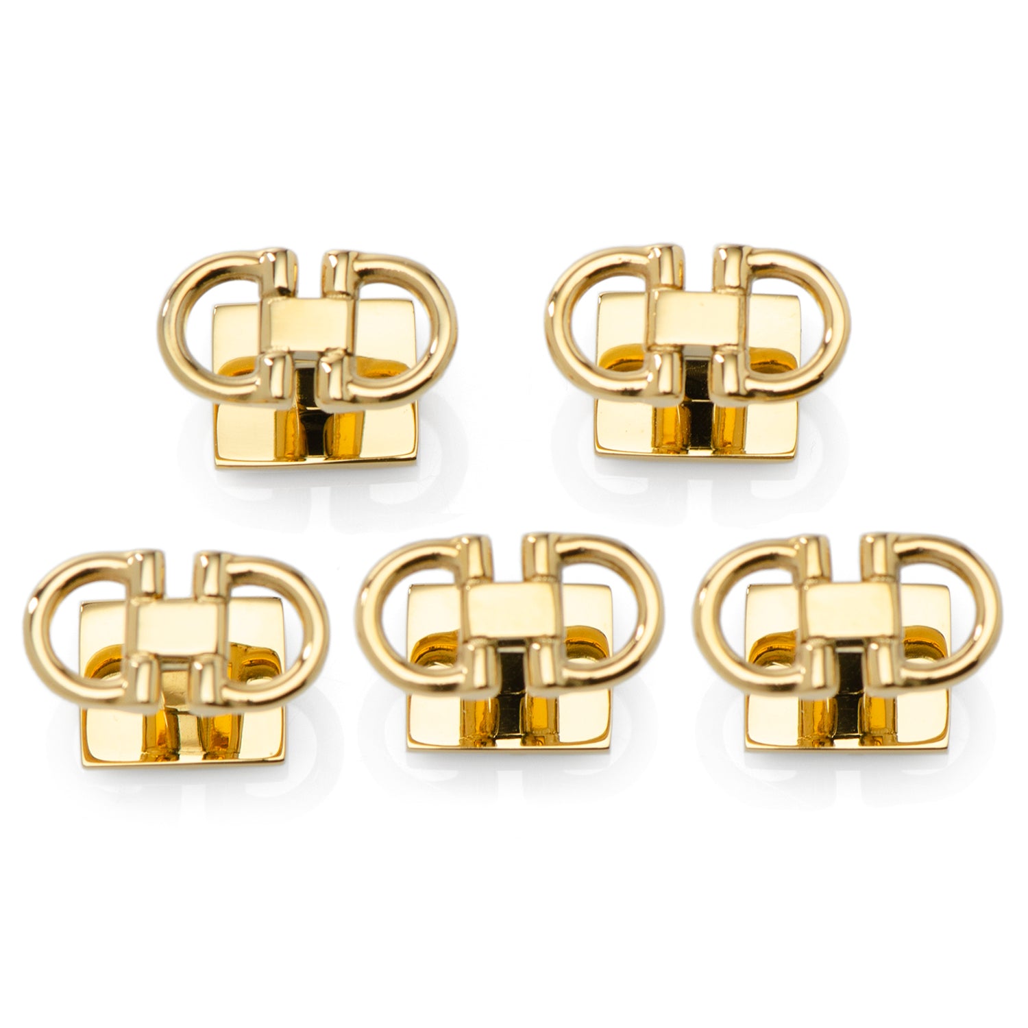 Horse Bit Gold Stainless Steel Studs Image 1
