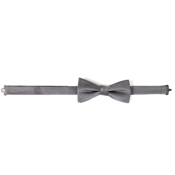 Gray Silk Bow Pre-Tie Image 3