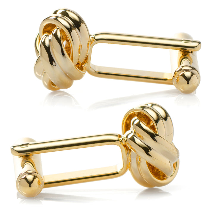 Gold Knot Cufflinks Image 4
