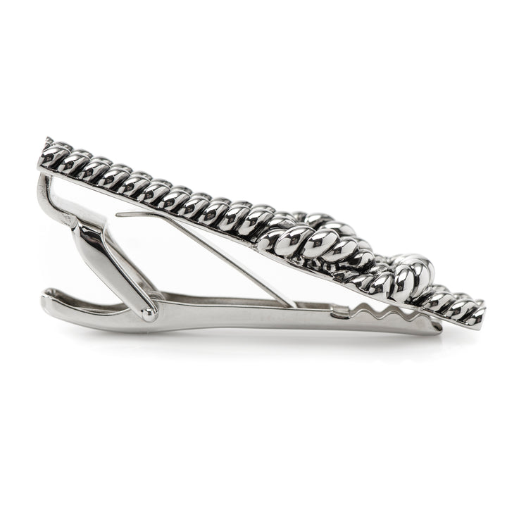 Silver Knot Rope Tie Clip Image 5