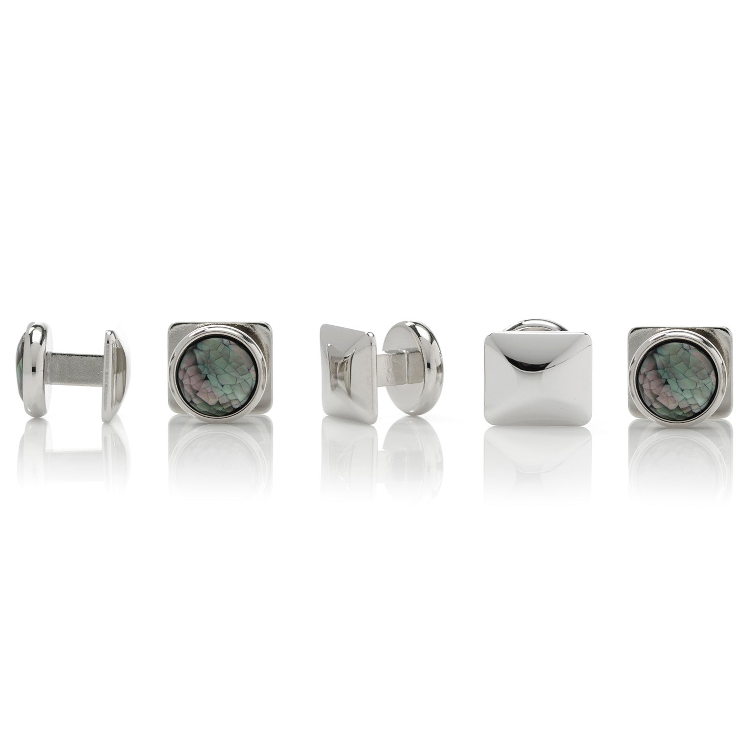 Mosaic Smoke Mother of Pearl 5-Stud Set Image 3