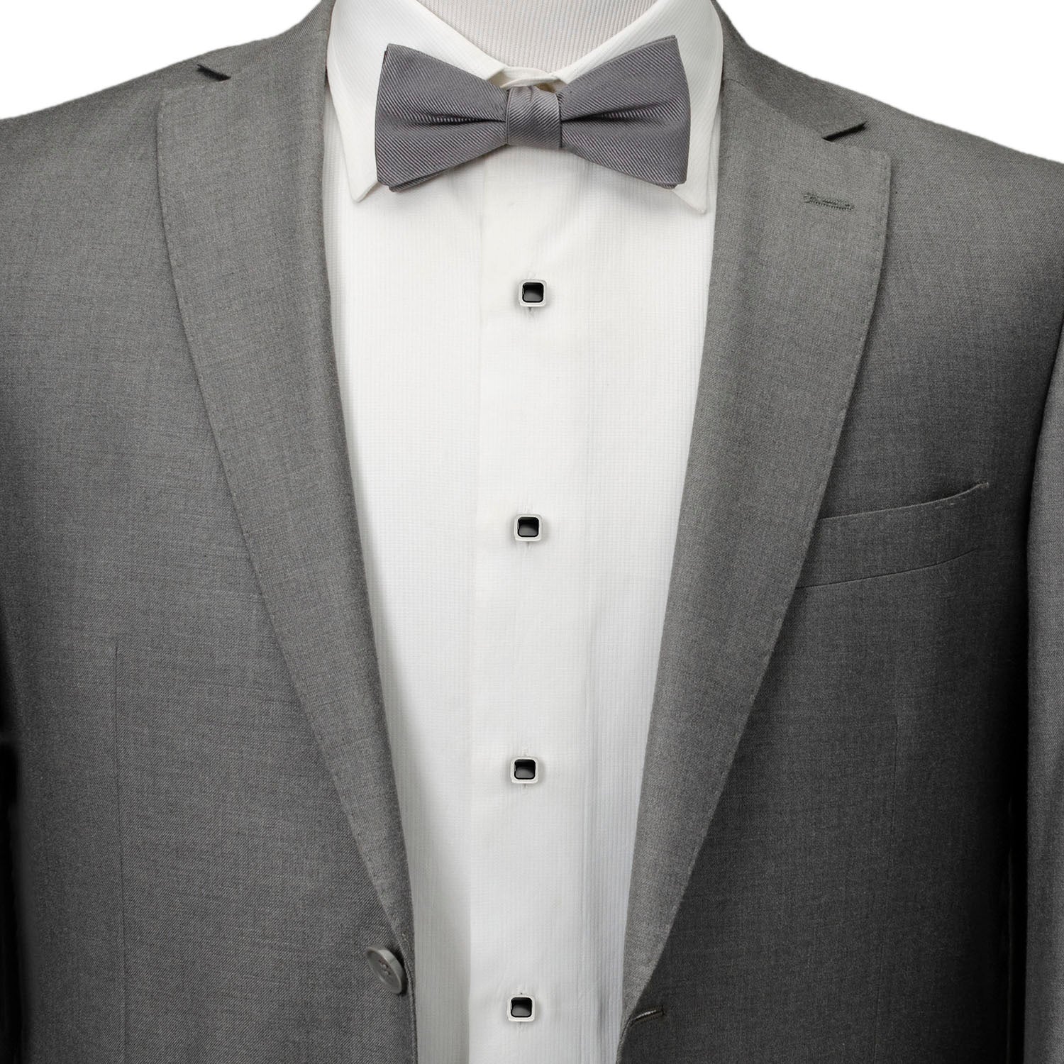 Onyx Cushion Stainless Steel Stud Set Image 2