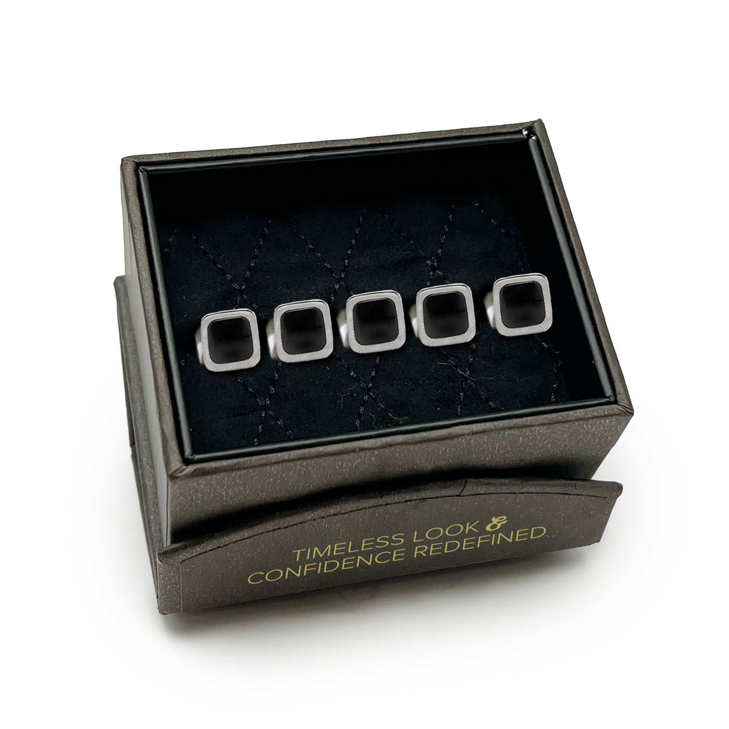 Ox and Bull - Onyx Cushion Stainless Steel Studs Image 5