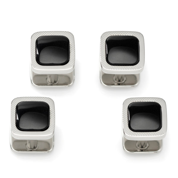 Ox and Bull - Onyx Cushion Stainless Steel Studs Image 1